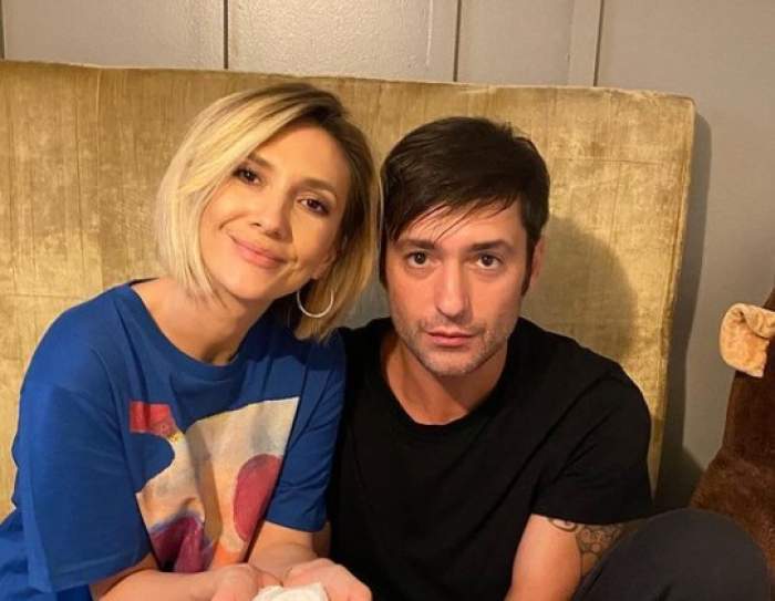 Adela Popescu și Radu Vâlcan îmbrățișați