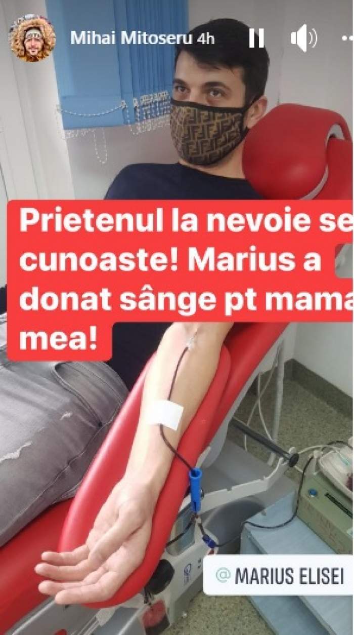 Marius Elisei donează sânge