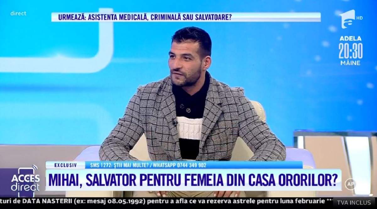 Acces Direct. Mihai vrea să-și salveze iubita din mâinile tatălui copiilor ei! Tânăra, sechestrată de partener? „O bate și îi vorbește urât” / VIDEO