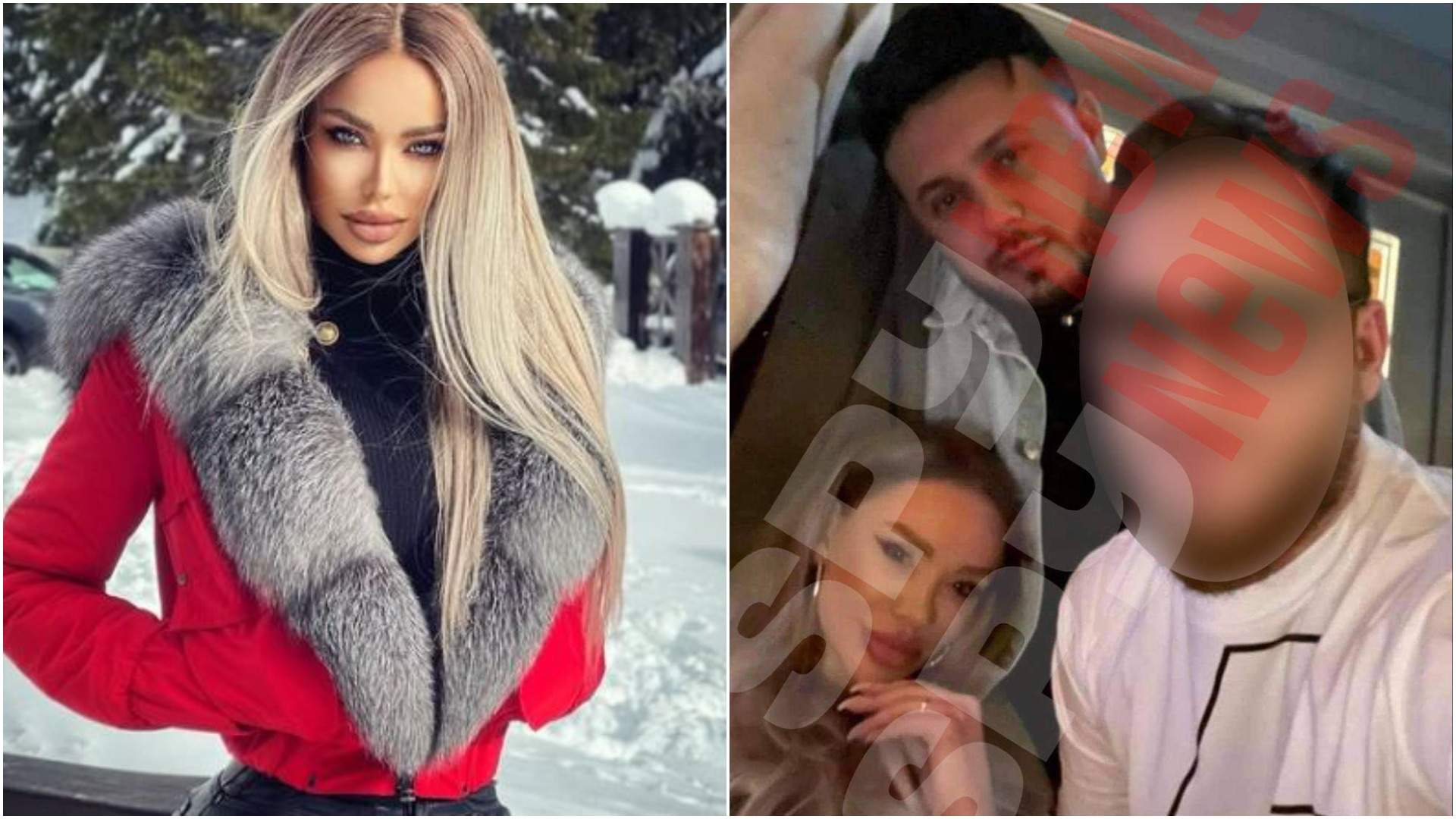 Colaj cu Bianca Drăgușanu la munte/ Bianca Drăgușanu și Gabi Bădălău în perioada în care formau un cuplu.