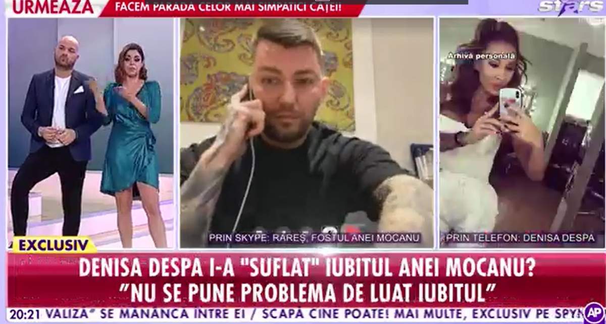 denisa despa si rares prin telefon la antena stars