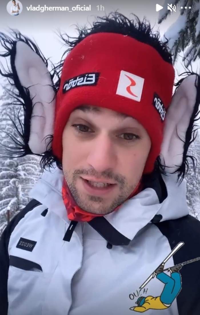 vlad gherman la munte la ski