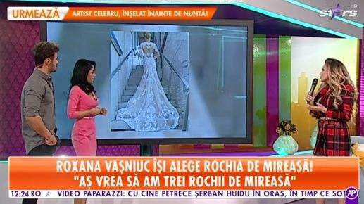 Roxana Vașniuc își alege rochia de nuntă la Antena Stars