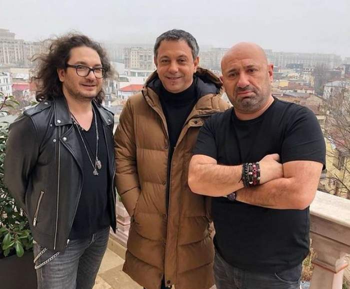 Cătălin Scărlătescu e alături de Florin Dumitrescu și Sorin Bontea. Cei trei se află afară.