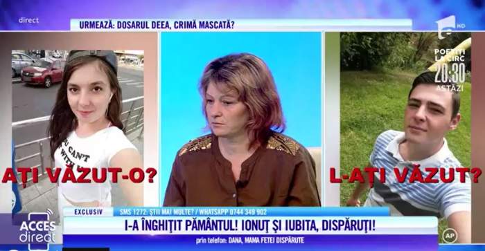 Acces Direct. Dispariție misterioasă a unui cuplu de tineri! Mama băiatului își strigă disperarea: „Dacă mă auzi, vino acasă” / VIDEO