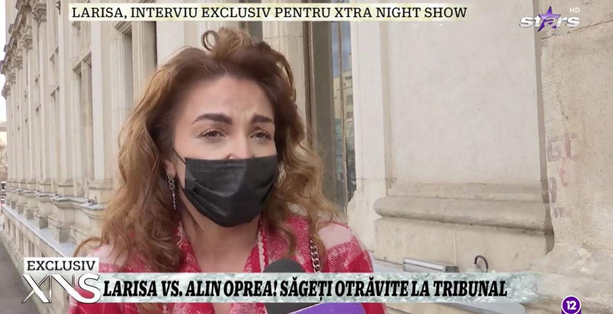 Prima reacție a Larisei, după întâlnirea de la tribunal cu Alin Oprea! Ce mai are să îi reproșeze soțului său / VIDEO