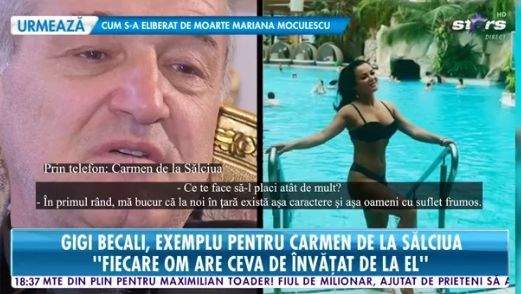 Colaj foto cu Gigi Becali și Carmen de la Sălciua