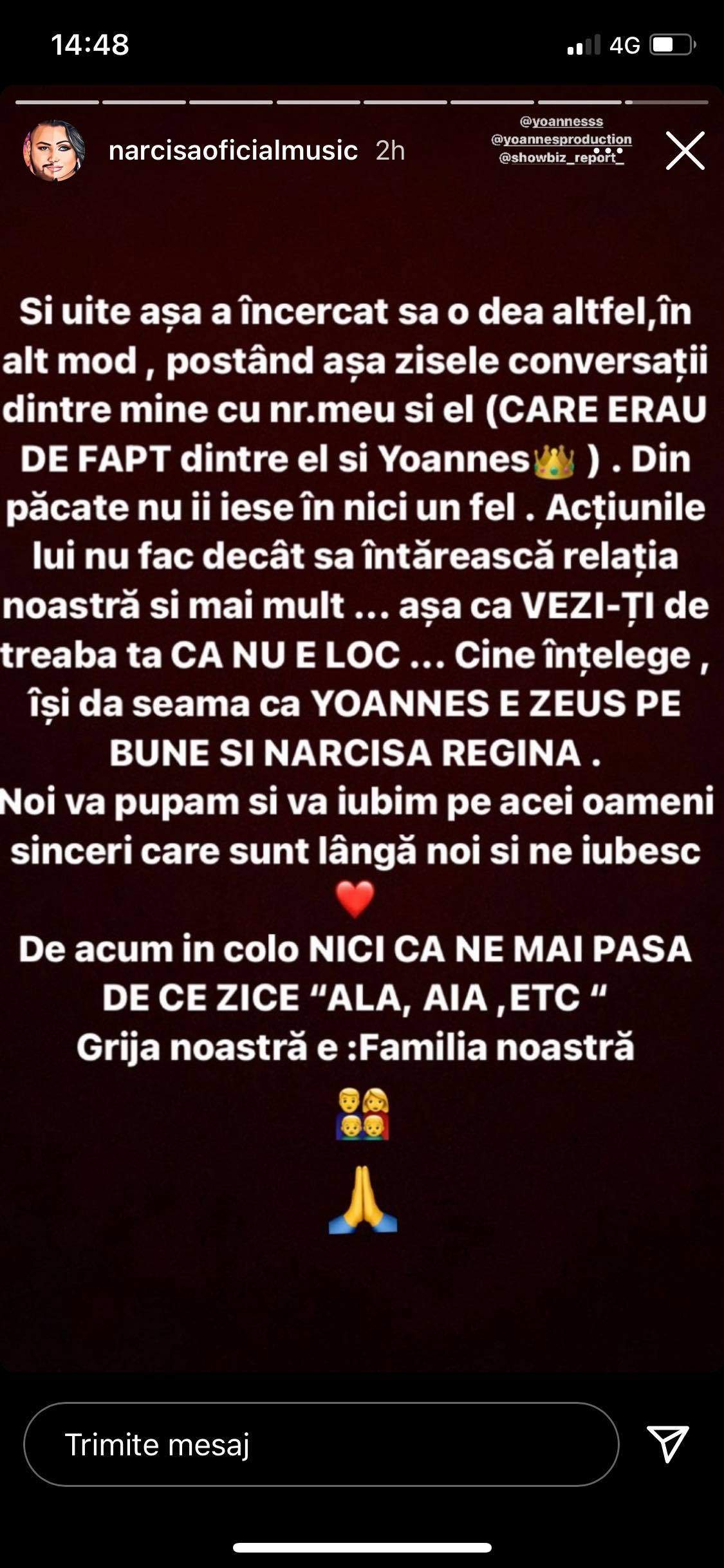 Cum se apară Narcisa Moisa, după ce Tzancă Uraganu a spus că ar fi vrut o relație cu el: ”Ai crezut că profiți de certurile dintre noi”