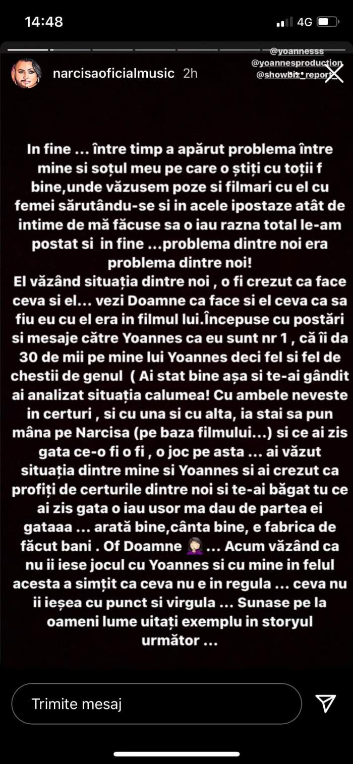 Cum se apară Narcisa Moisa, după ce Tzancă Uraganu a spus că ar fi vrut o relație cu el: ”Ai crezut că profiți de certurile dintre noi”