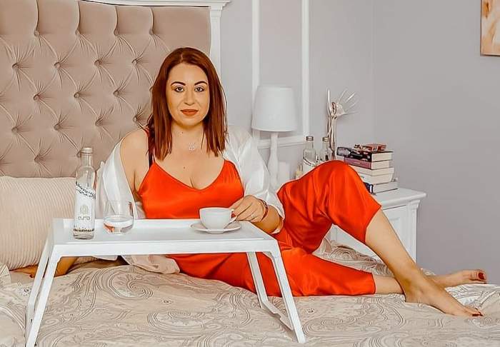oana roman in pijamale portocalii stand in pat dupa ce a fost criticata in mediul online