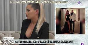 Cum a ajuns Bianca Drăgușanu să arunce cu un pahar spre Valentin. Alex Bodi a luat parte la întreaga scena, în timp ce Daria Radionova filma