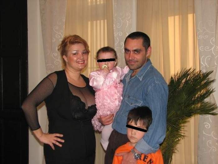 Ozana Barabancea alături de fostul său soț, la începutul relației și cei doi copii.