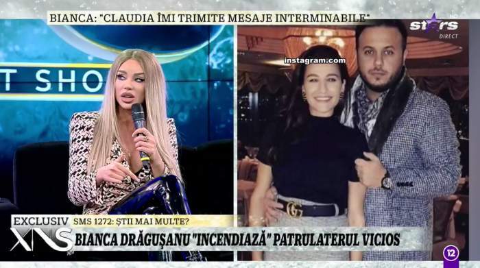 Colaj foto cu Bianca Drăgușanu și Claudia Pătrășcanu alături de Gabi Bădălău