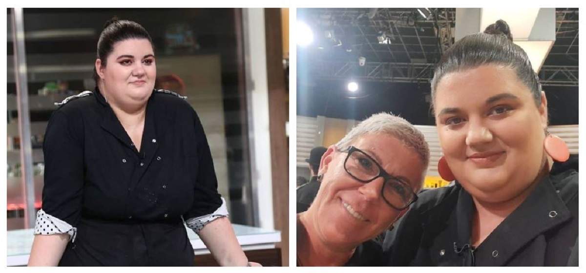 Un colaj cu Claudia Radu și Cristina Raiu. În prima poză Claudia se află la Chefi la cuțite și poartă uniformă neagră de bucătar, iar în a doua ambele își fac un selfie și zâmbesc.