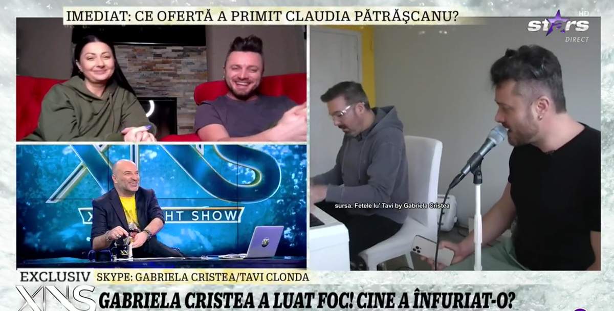 gabriela cristea si tavi clonda la antena stars prin video