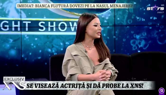 Ana Mocanu vrea să devină actriță! Fosta asistentă a dat test în direct la Xtra Night Show / VIDEO