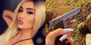 Margherita de la Clejani, imagine șocantă pe internet! S-a fotografiat cu pistolul în mână!