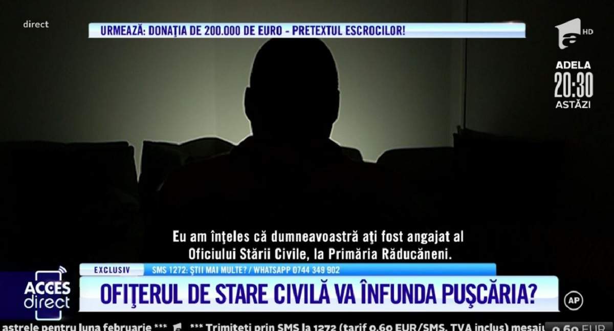 Acces Direct. Reacția Ofițerului Stării Civile de la Răducăneni care ar fi intermediat divorțul dintre Adrian și soție: „Eu am încercat să ajut familia” / VIDEO