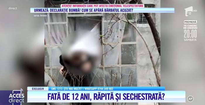 Acces Direct. Familia fetei de 12 ani răpită și sechestrată în București se revoltă! Cum se apără vinovatul, un bărbat de 42 de ani / VIDEO