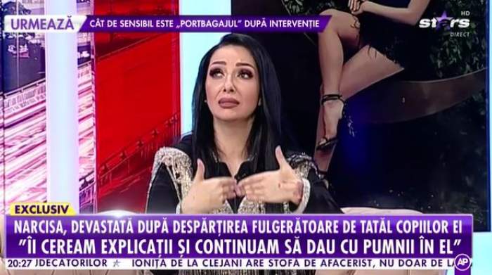 Narcisa Moisa, în lacrimi, în platou la Antena Stars.
