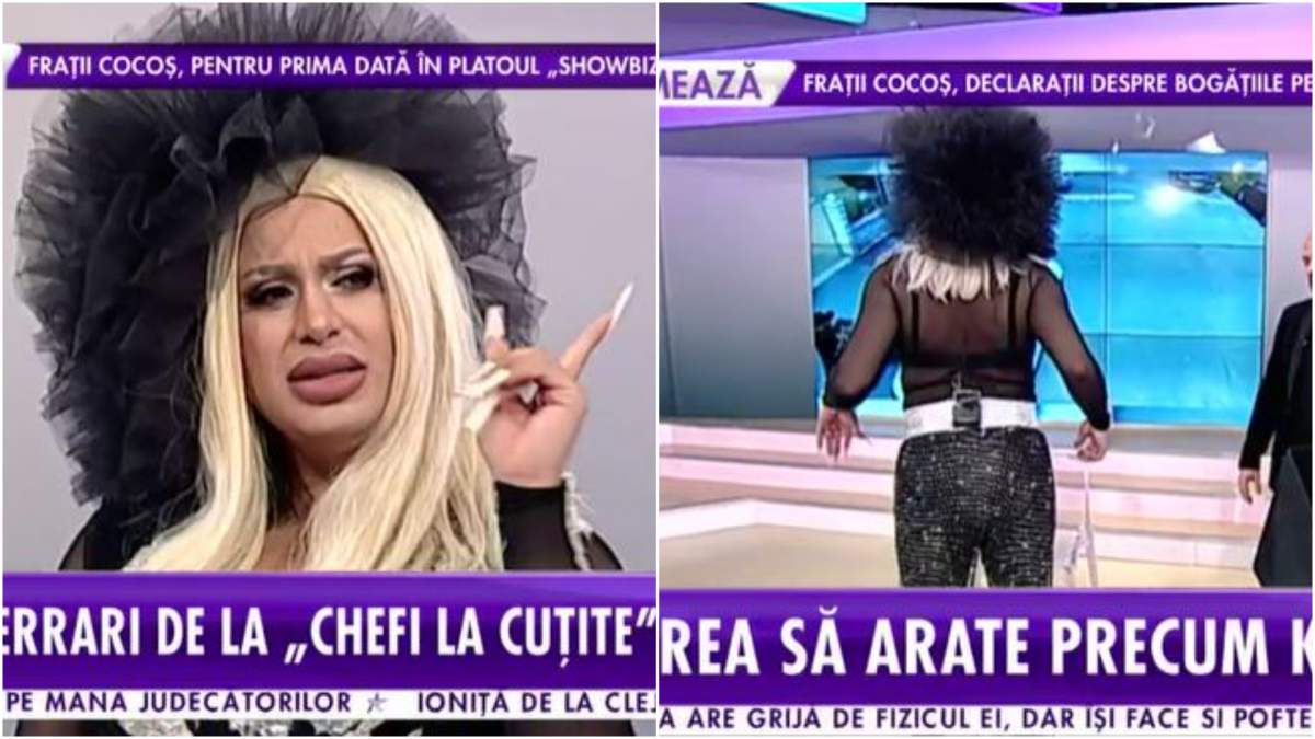 Sonia Ferrari în platou la Showbiz Report.