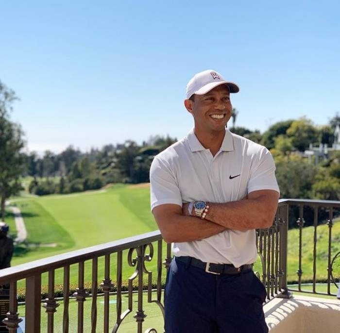 Tiger Woods după meci de golf