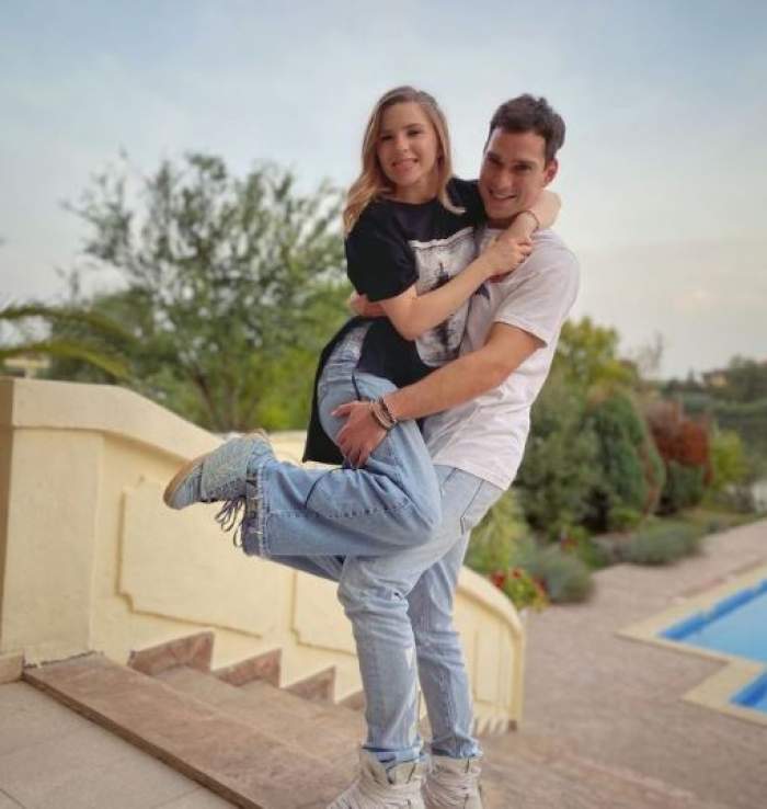 Cristina Ciobănașu și Vlad Gherman în perioada în care formau un cuplu, în vacanță.