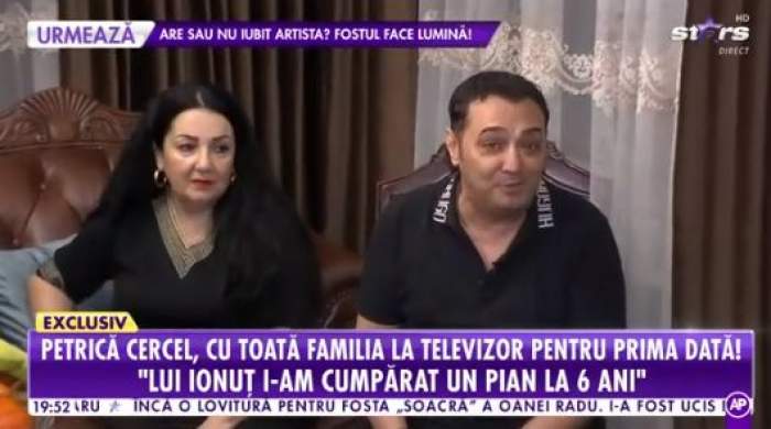 Petrică Cercel și soția sa, îmbrăcați în negru, la Antena Stars