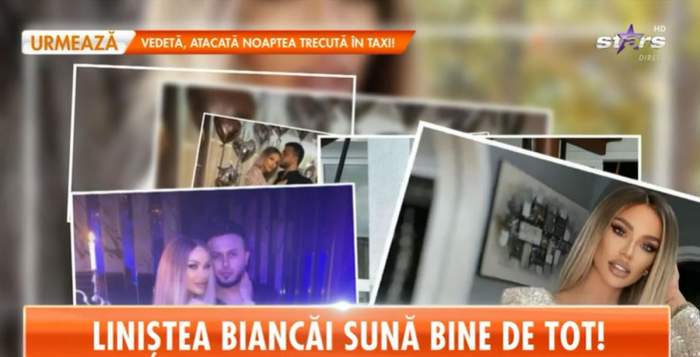 bianca dragusanu in rochie lunga eleganta in bratele lui gabi badalau de ziua ei de nastere