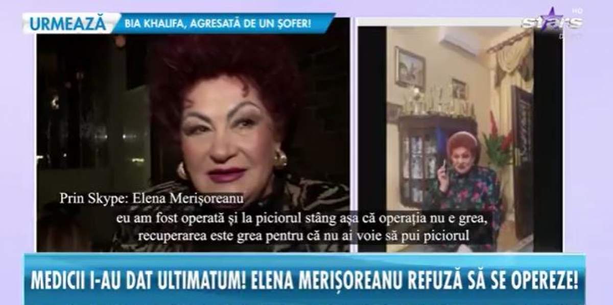 Elena Merișoreanu, interviu TV.