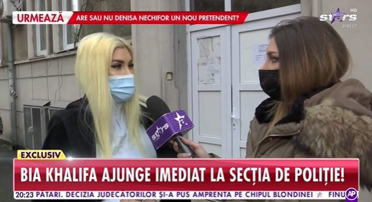 Bia Khalifa, la poliție