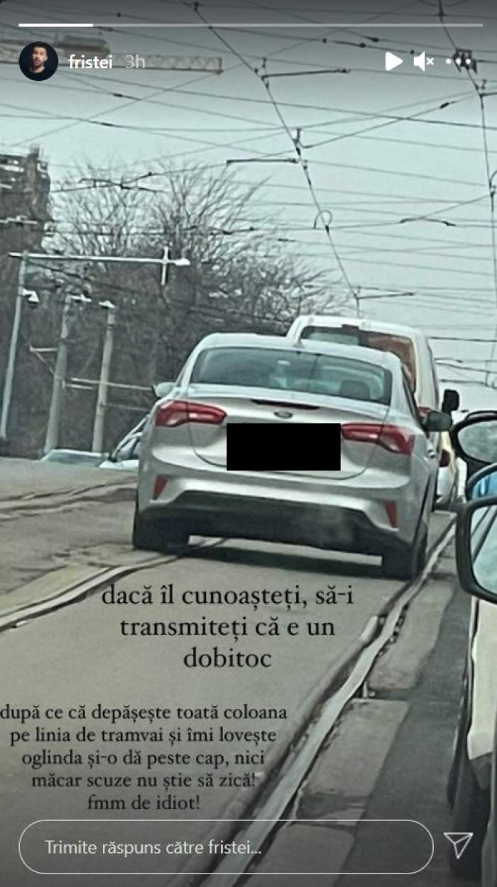 Florin Ristei, scos din sărite în trafic. Ce i-a transmis artistul șoferului care i-a lovit oglinda / FOTO