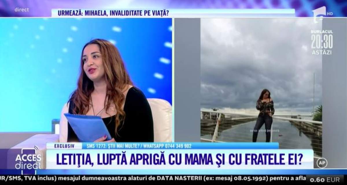 Letiția în platou la Acces Direct.