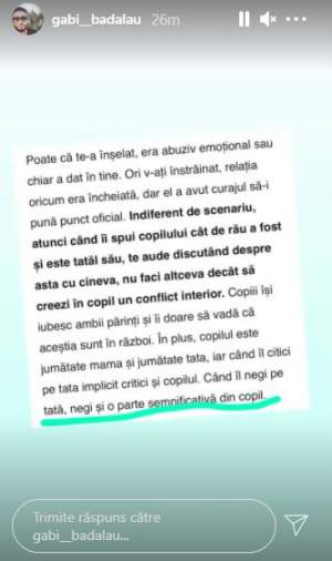 Gabi Bădălău, atac dur la adresa Claudiei Pătrășcanu! Mesajele afaceristului pentru mama copiilor săi / FOTO