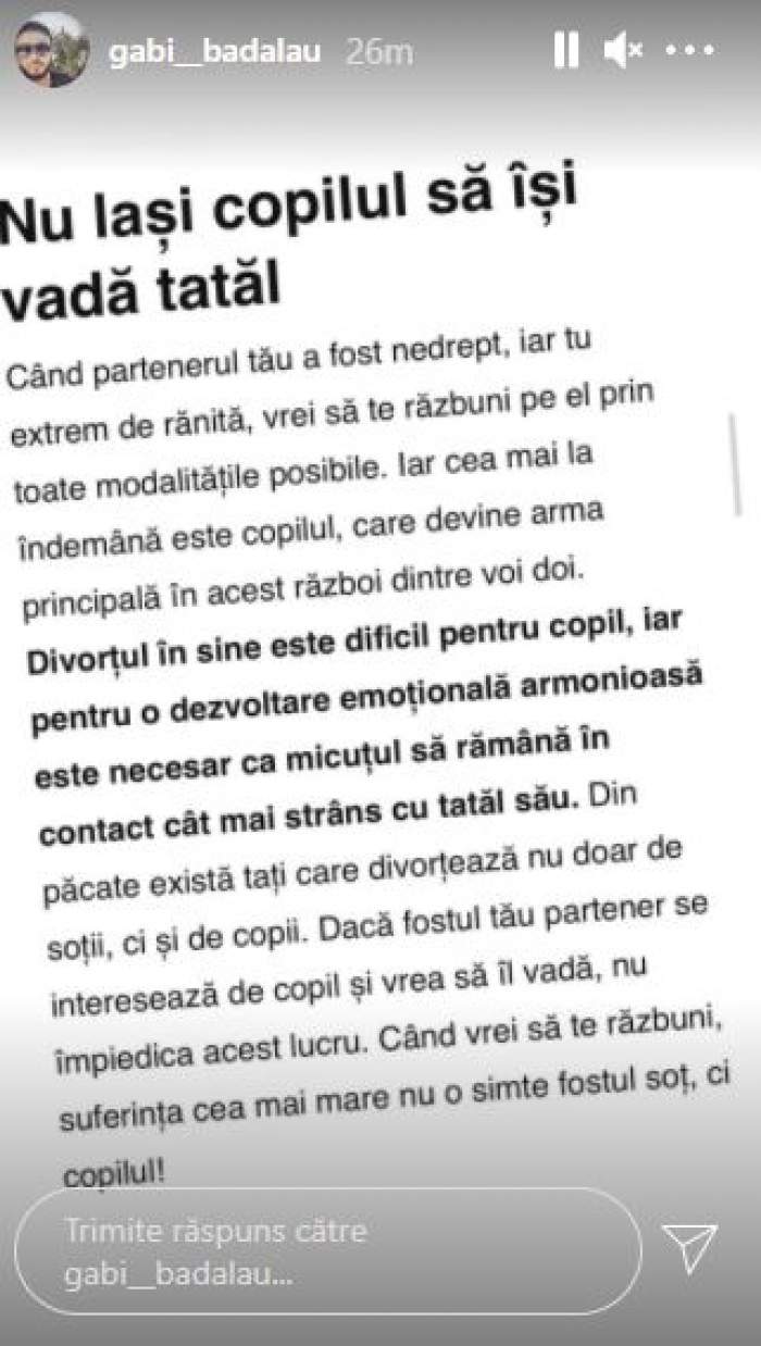 Gabi Bădălău, atac dur la adresa Claudiei Pătrășcanu! Mesajele afaceristului pentru mama copiilor săi / FOTO