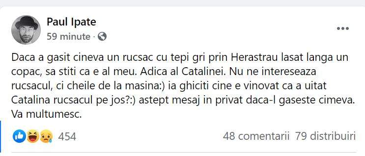 Paul Ipate, apel disperat pe rețelele de socializare! Motivul pentru care actorul și Jojo le-au cerut ajutorul fanilor / FOTO