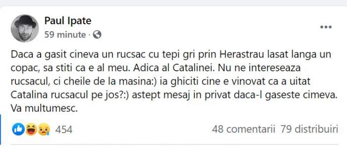 Paul Ipate, apel disperat pe rețelele de socializare! Motivul pentru care actorul și Jojo le-au cerut ajutorul fanilor / FOTO