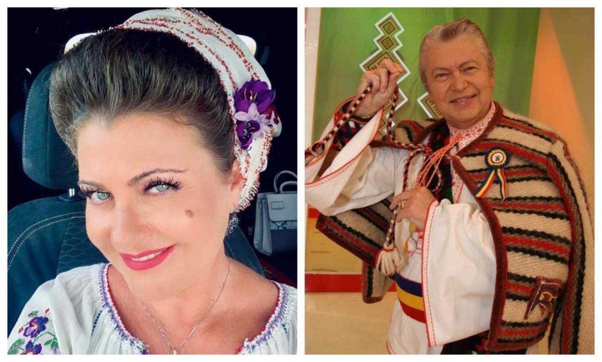 Steliana Sima si Gheorghe Turda poarta haine populare, ea este in masina, el este la un eveniment