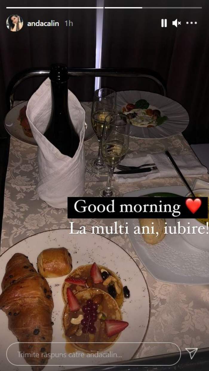 Anda Călin le-a arătat fanilor de pe Instagram ce mic-dejun i-a gătit lui Liviu Vârciu. Șatena i-a urat „la mulți ani”.