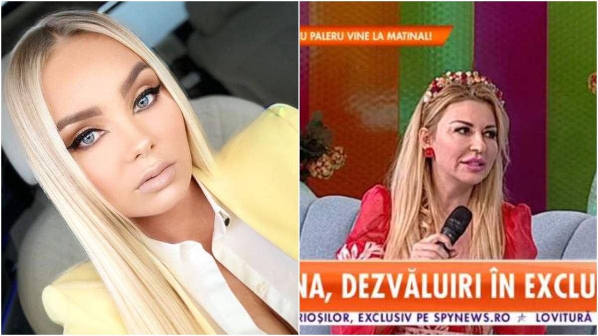 Colaj cu Maria Constantin în mașină/ Lorenna în platoul unei emisiuni TV.