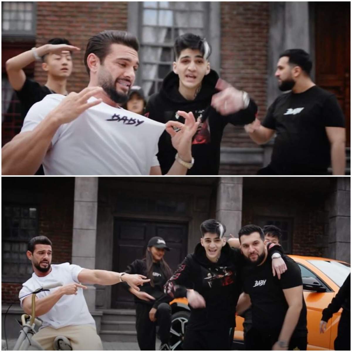 Captură din videoclipul lui Abi Talent cu Tzancă Uraganu și Dorian Popa.