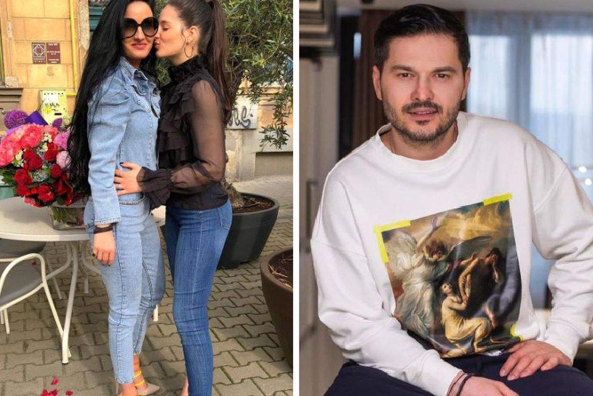 Ami Teiceanu sarutata de fiica ei in poza din stanga si liviu varciu in hanorac in poza din dreapta