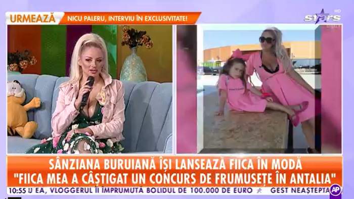 Sânziana Buruiană în platoul emisiunii Antena Stars.