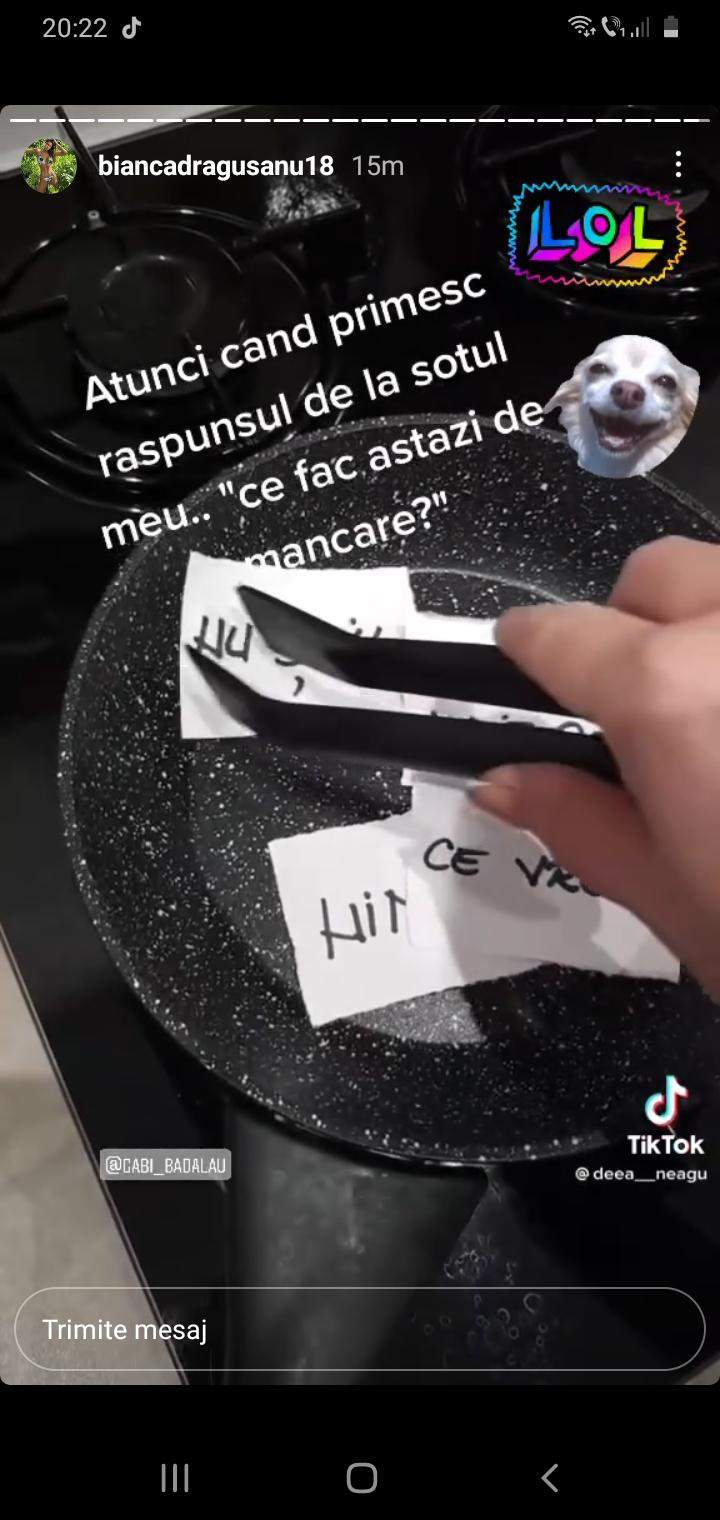 captura din clipul video postat de bianca dragusanu