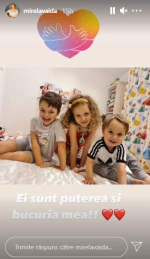 Postarea emoționantă a Mirelei Vaida cu cei 3 copii, după ce a fost la un pas de moarte: ”Puterea mea”