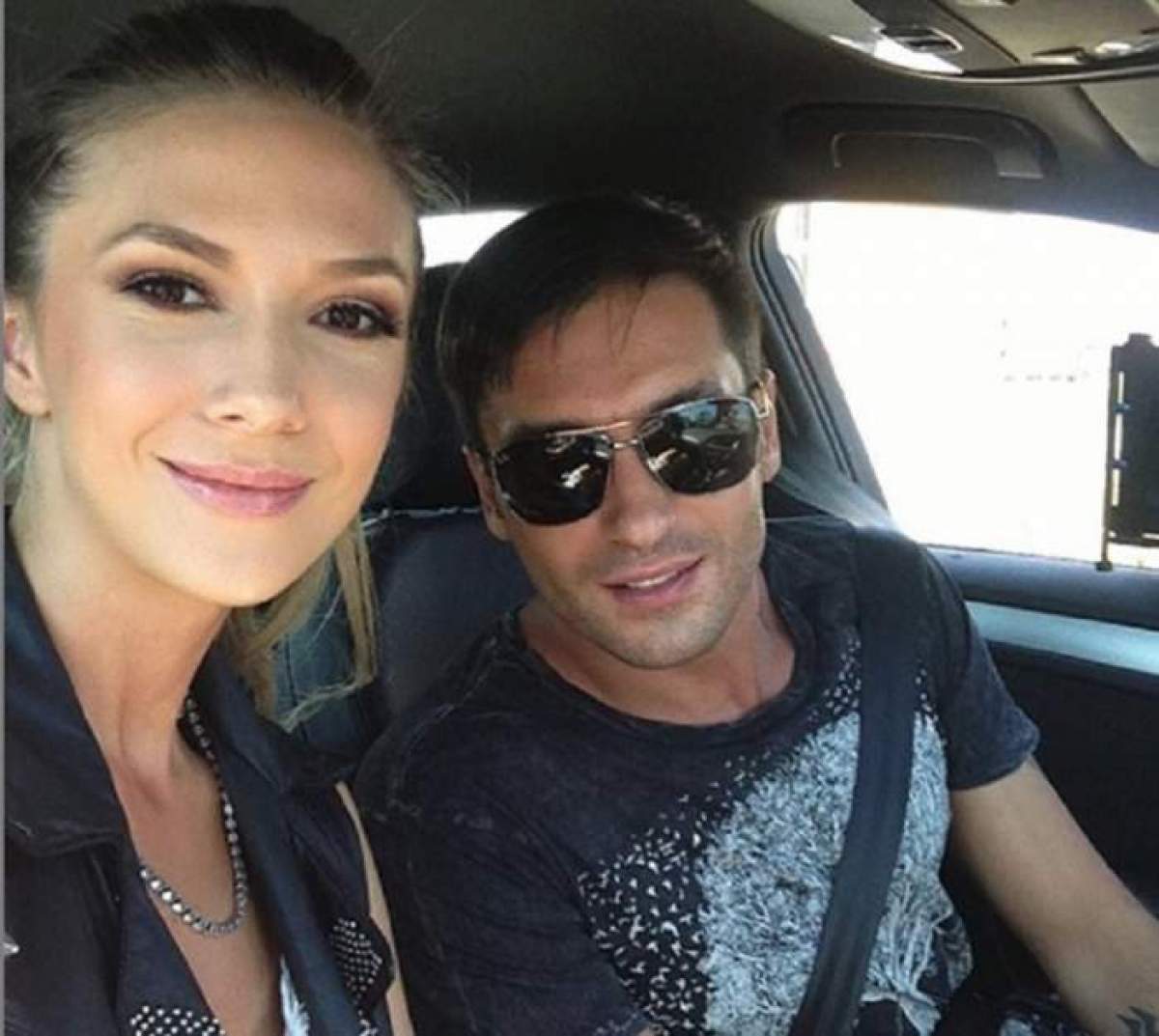 Adela Popescu și Radu Vâlcan, selfie în mașină