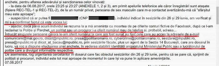 Cum au mințit polițiștii și procurorii din Onești, ca să mușamalizeze dosare de amenințare! Documente exclusive