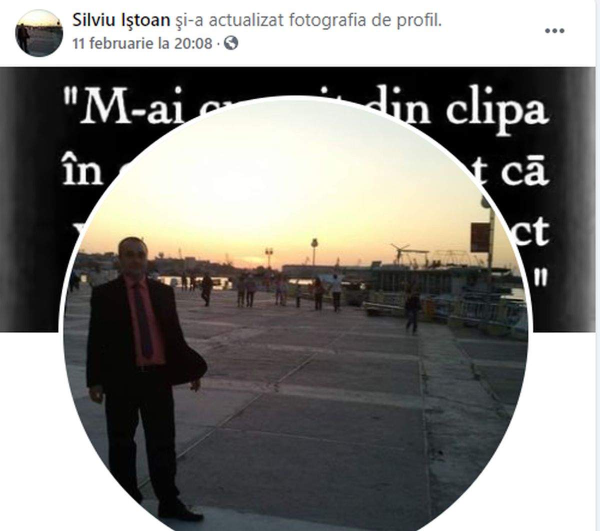 silviu istoan si-a schimbat fotografia de profil de pe facebook cu cateva zile inainte de crimele din onesti