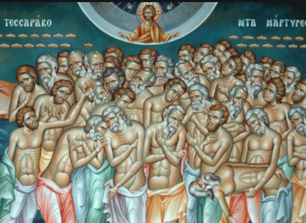 imagine cu Sfintii 40 de Mucenici praznuiti in fiecare an pe data de 9 martie