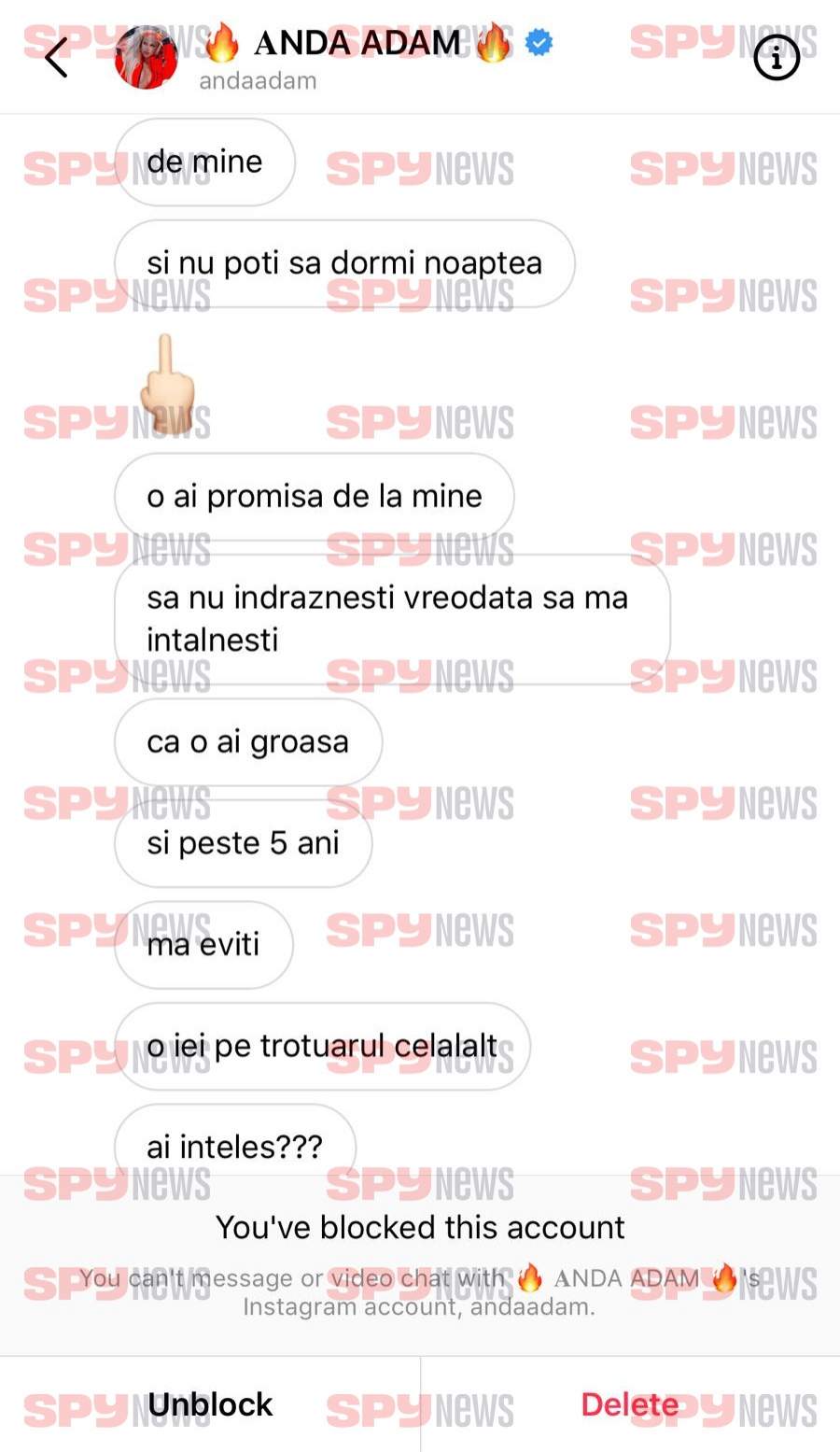 SUPEREXCLUSIVITATE! Anda Adam, scandal cu amenințări, umilințe și jigniri cu femeia care ”vrăjea” cu soțul său pe Instagram! Avem mesajele!